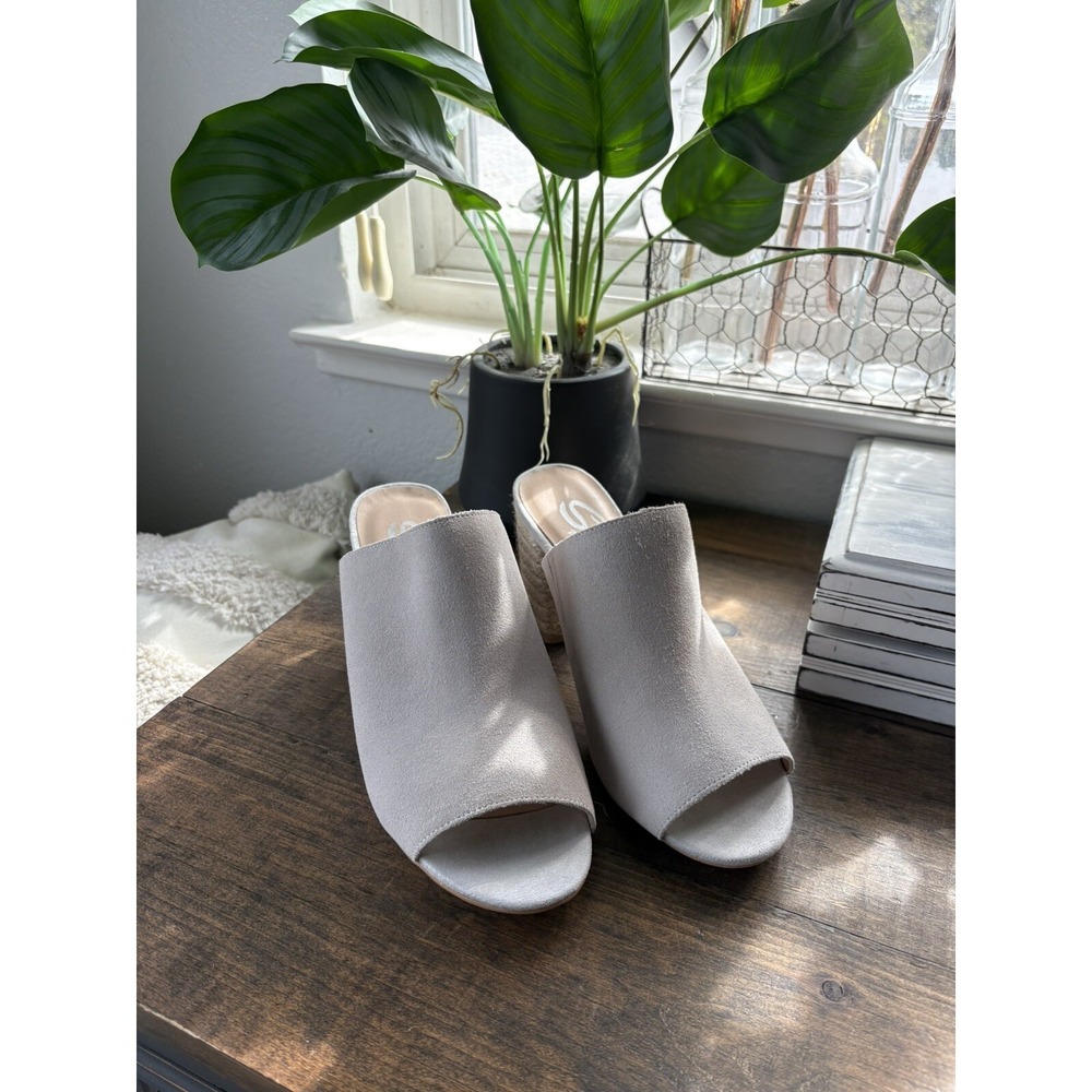 Sbicca Vintage Collection Helena Iced Suede Leather Mule Sandal Women's Size 10